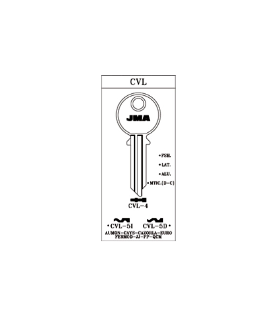 LLAVE ALUMINIO JMA CVL-5D ORO