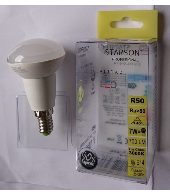 LAMPARA LED REFL E14 7W 700LM 3000K