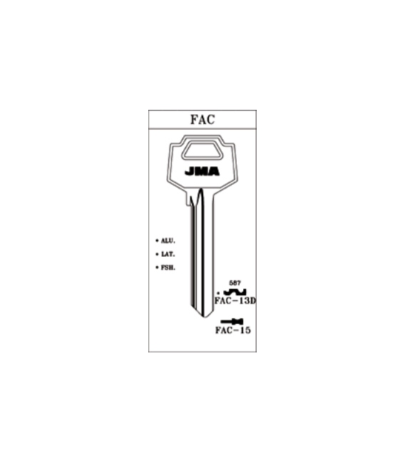 LLAVE ALUMINIO JMA FAC-13D AZUL