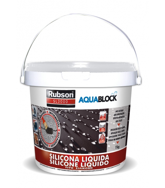 Silicona elástica impermeable blanca RUBSON Aquablock