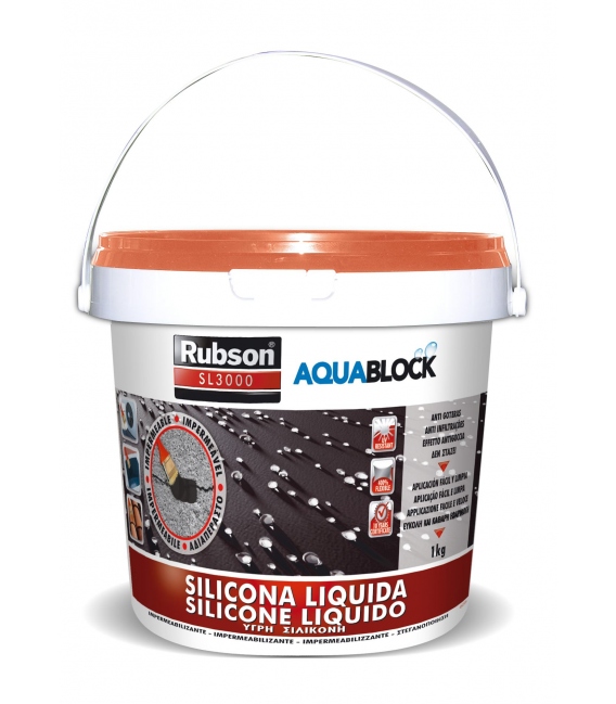 Silicona elástica impermeable teja RUBSON Aquablock