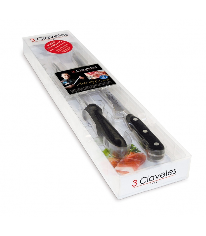 Comprar Set cuchillo jamonero + chaira 3 CLAVELES Online - Bricovel