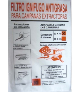 Filtro Ignifugo Campana Extractora Cocina