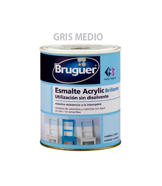 ESMALTE BRI. INT EXT GRIS MEDIO 250 ML