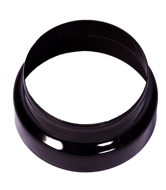 Reductor tubo estufa 180-150mm acero esmaltado negro. THECA