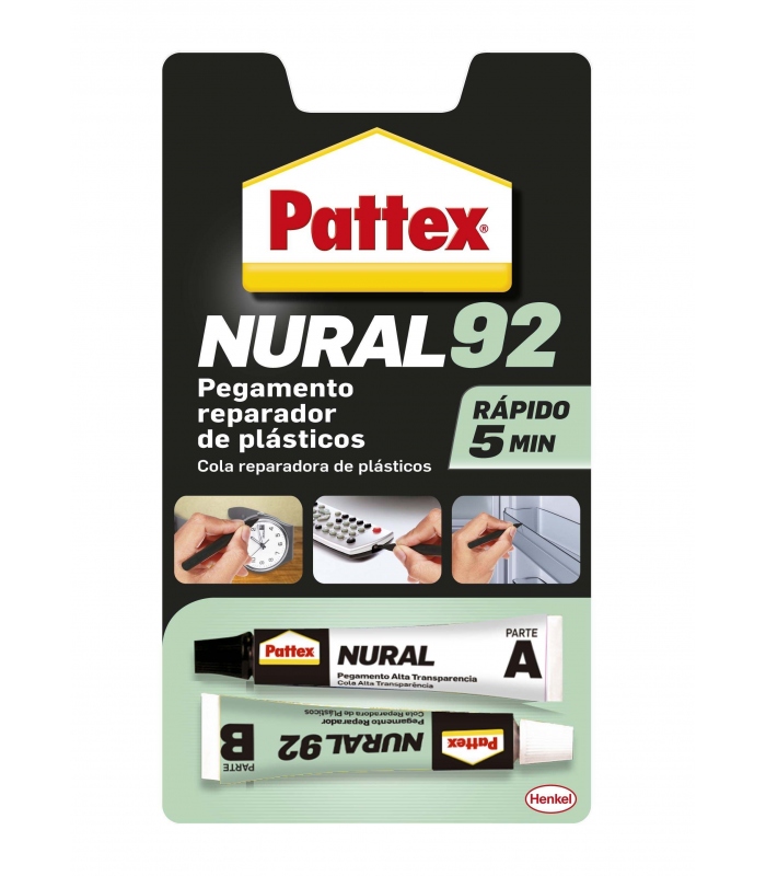 Pattex Nural 92 Pegamento reparador de plásticos, cola