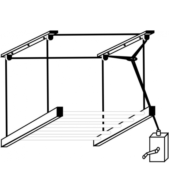 Tendedero de techo con manivela TENDEDEROS - Bricovel