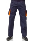 Pantalón trabajo t46 algodón marino/naranja cargo multibolsillos. VESIN
