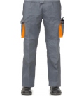 Pantalón trabajo t56 algodón gris/naranja cargo multibolsillos. VESIN