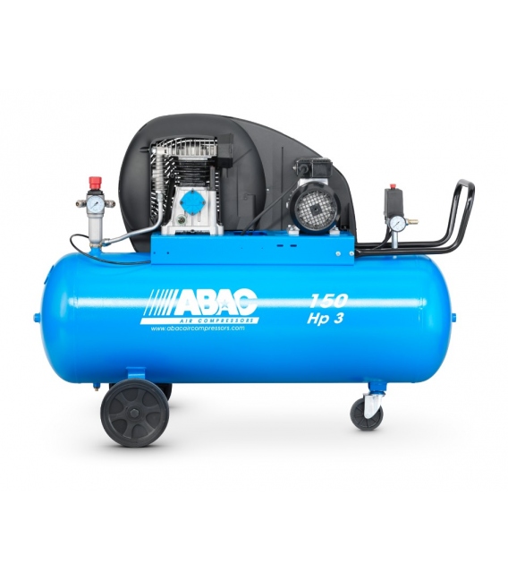 Compresor de aire 150 litros, transmisión por correas ABAC