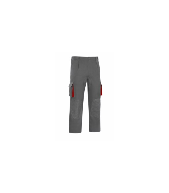 Pantalón trabajo Talla48 gris/rojo VESIN