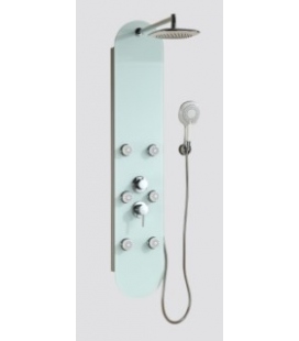 DP Grifería - Columna de ducha, hidromasaje (aluminio), color plata, modelo  Mykonos