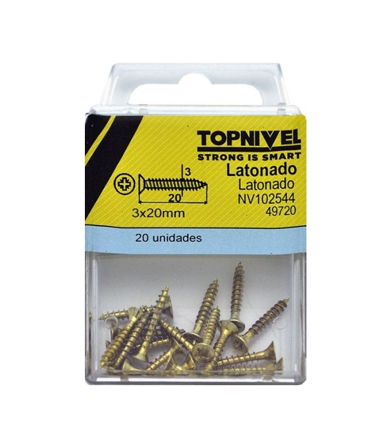 TORNILLO R MAD. 03x020MM ACERO 20 PZ