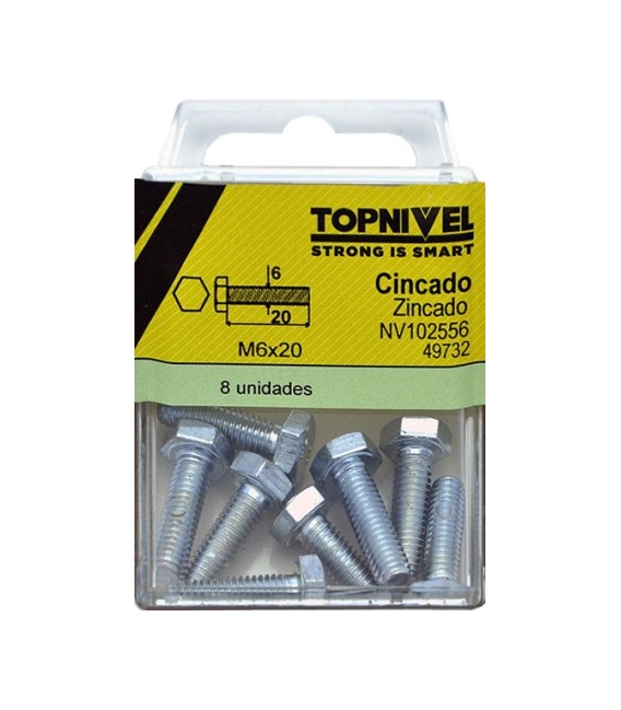TORNILLO R METR. 06x020MM ACERO 8 PZ