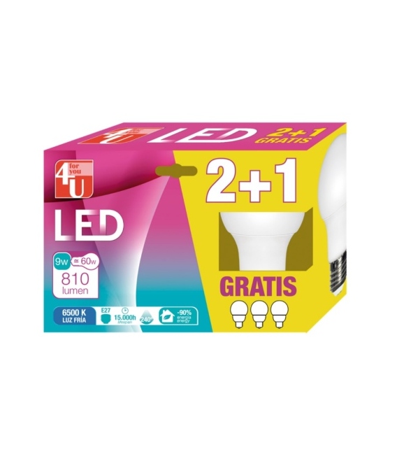 LAMPARA LED ESTAN E27 9W 810LM 6500K 3 P