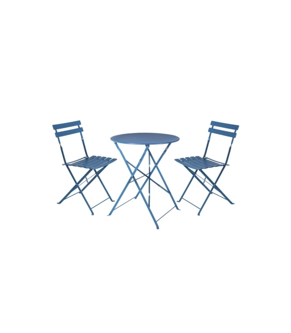 Mesa y sillas plegables azul índigo LDK GARDEN