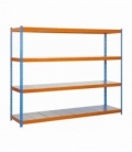 Estantería para picking KIT SIMONFORTE 1504-4 METAL AZUL/NARANJA/GALVA