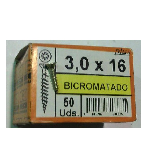 TORNILLO 03X016MM BICROMAT. 50 PZ