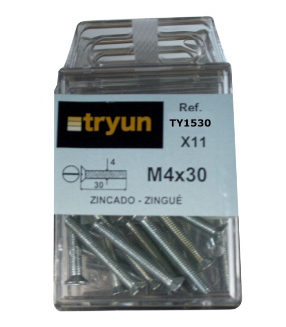 TORNILLO R METR. 04x030MM ACERO 11 PZ