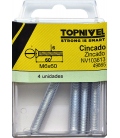 TORNILLO R METR. M6X60MM ACERO 4 PZ