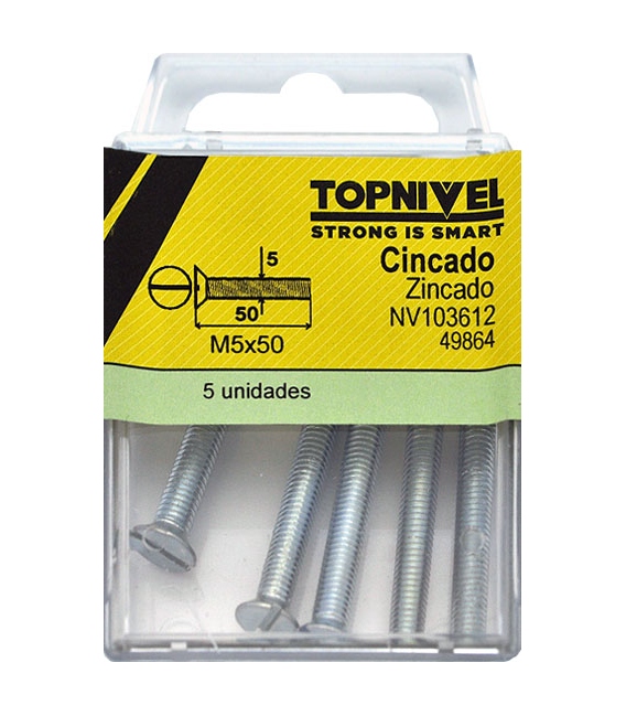 TORNILLO R METR. M5X50MM ACERO 5 PZ