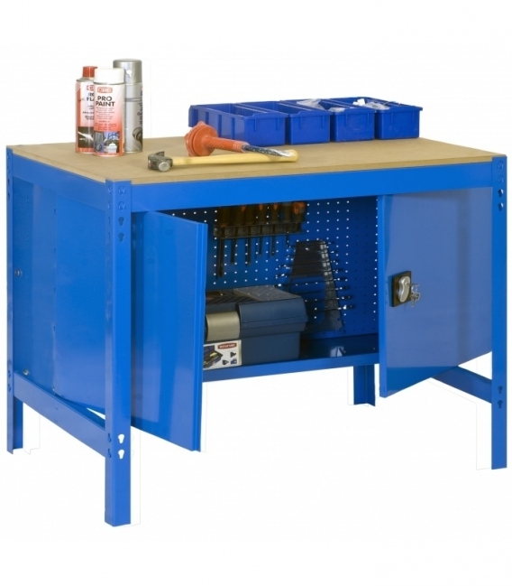 Banco de trabajo Kit Simonwork BT0 Locker 900 Azul/Madera. SIMONRACK