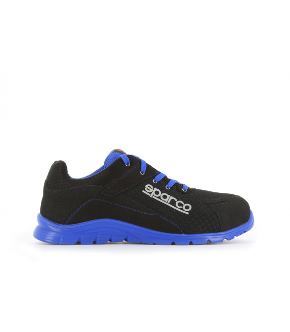 Zapato de seguridad T42 Practice malla transpirable negra/azul. SPARCO