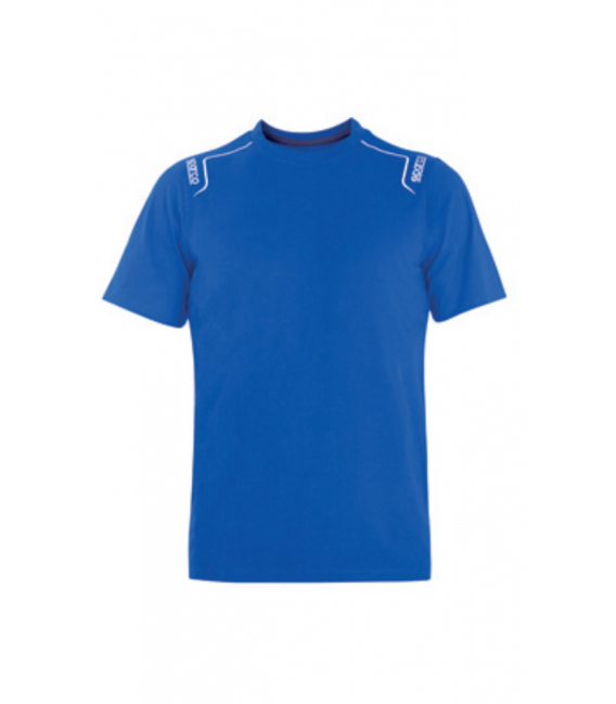 Camiseta trabajo S técnica algodón elastano manga corta azul T-shirt tech stretch. SPARCO