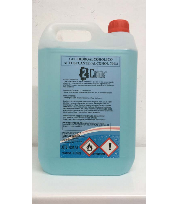 Comprar Gel desinfectante hidroalcohólico 5LT DOS CASTILLAS Online -  Bricovel