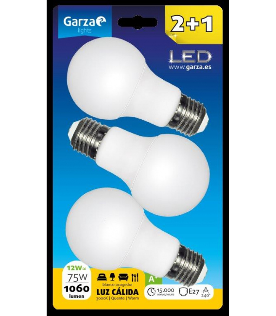 LAMPARA LED ESTAN E27 12W 1060LM 3 PZ