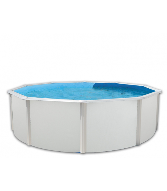 Piscina superior 460X120 acero blanco redonda. Piscina desmontable redonda. QP