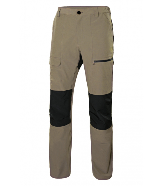 Pantalón de trabajo 3XL 86% polietileno 14% elastano beige/negro Trekking Stretch. VELILLA