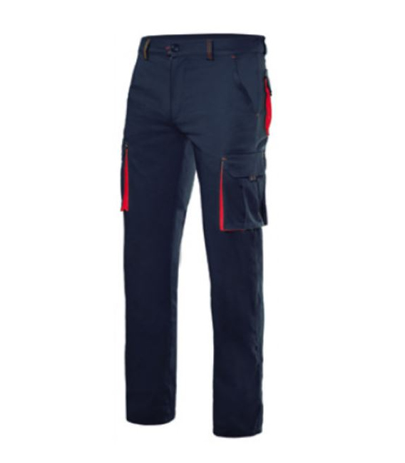 Pantalón trabajo 36 negro/rojo 103024S-0 12 Stretch. VELILLA