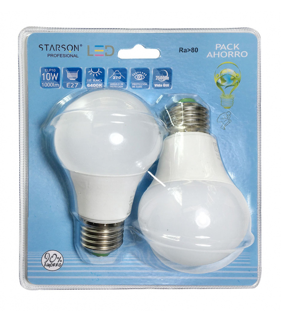 Lámpara LED standard E27 10W 2 pz. STARSON