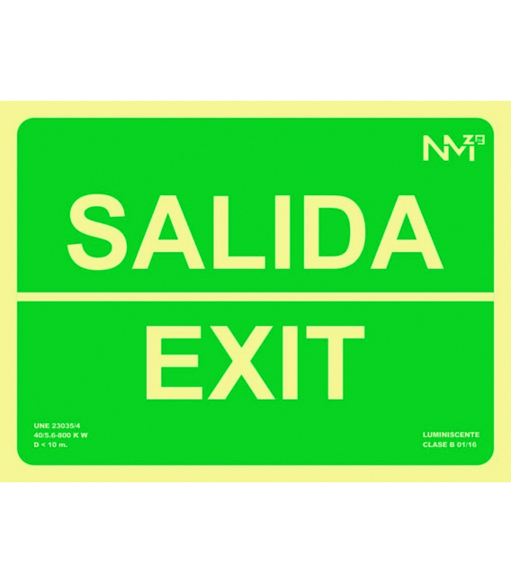 SEÑAL SALIDA EXIT RD15104