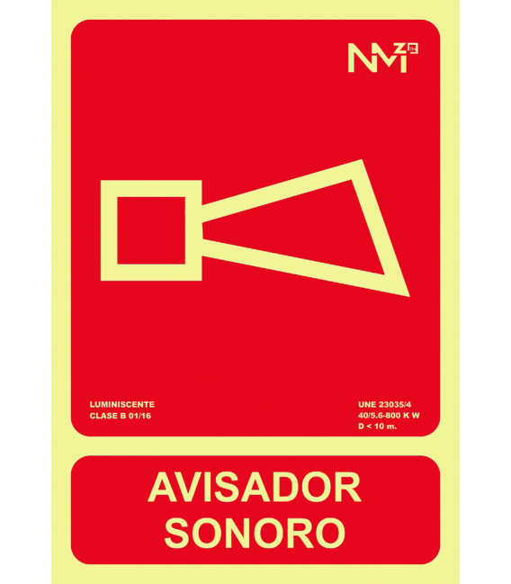 SEÑAL AVISADOR SONORO RD00121