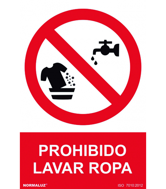 PROHIBIDO LAVAR ROPA RD40057
