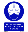 USO OBLIGATORIO  CASCO Y GAFAS