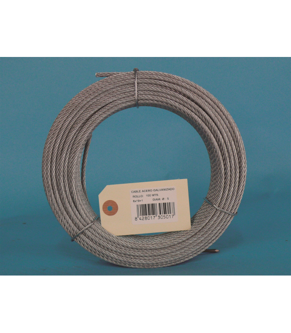 CABLE AC GALVANIZADO 6X19+1  Ø