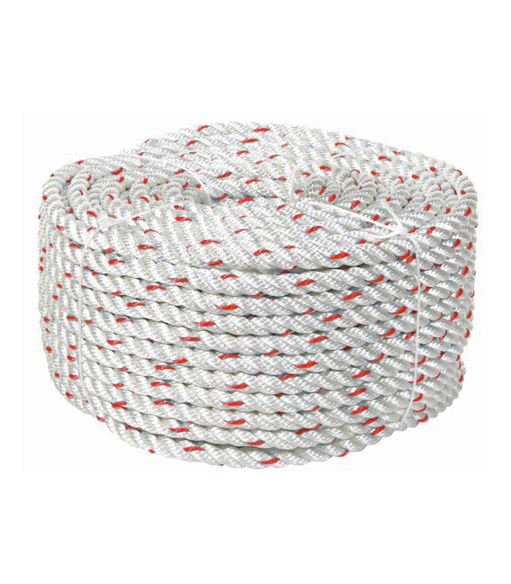 Cuerda fibra 12mm poliamida 1140 blanca 100mt. ROMBULL