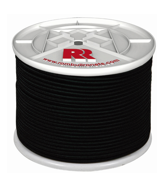 Cuerda elástica 12mm color negro ROMBULL
