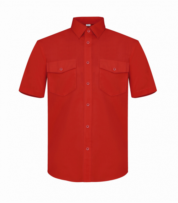 CAMISA TERGAL M CORTA ROJA 38