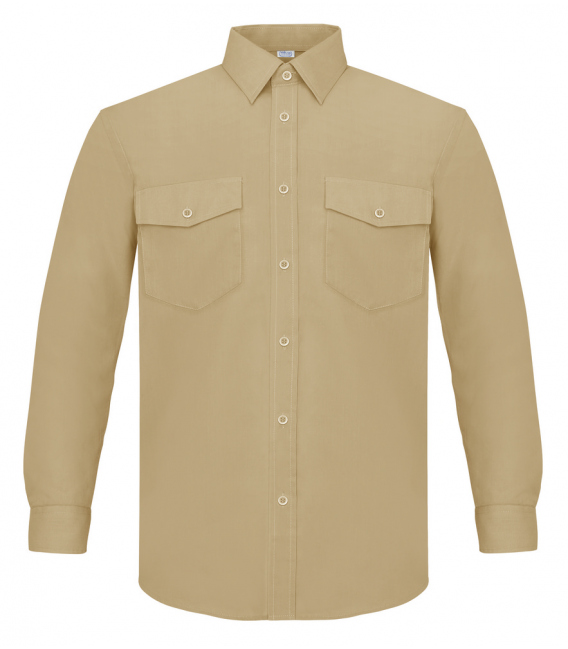 CAMISA MANGA LARGA BEIGE 40 P1