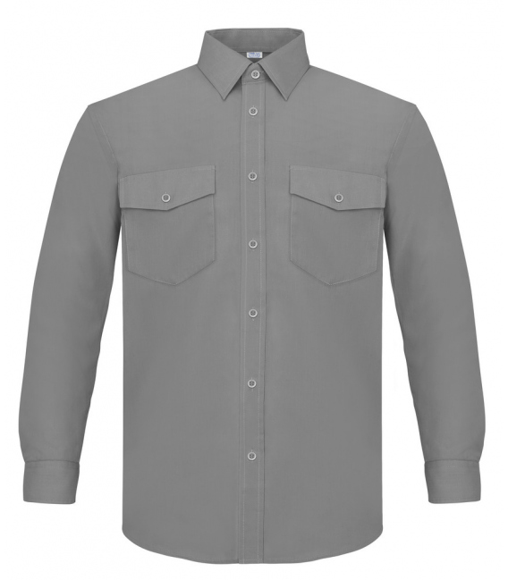 CAMISA MANGA LARGA GRIS 52 P19