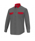 CAMISA M LARGA GRIS ROJO 38 P1