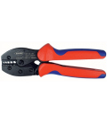 Alicates de engarce PreciForce adecuados para conectores abiertos. KNIPEX