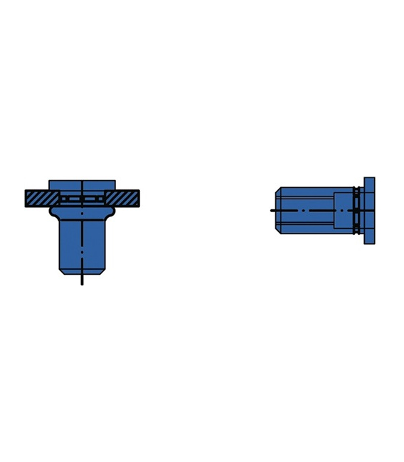 Tuerca remachable polygrip vástago de mandril d x l 7 x 13,5 mm m5 acero cabeza abombada 500 uds. GESIPA