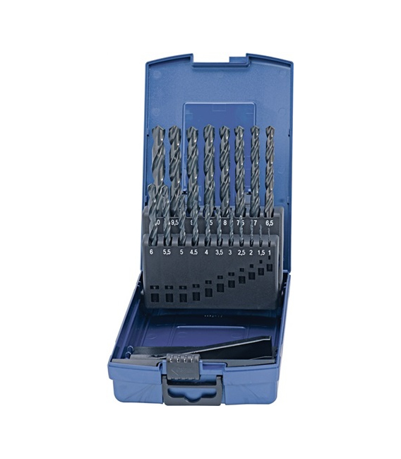 Juego de brocas espirales din 338 tipo n diám. Nominal 1-13 x 0,5 mm hss 25 uds. Casete de plástico. 4000861962. PROMAT