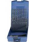 Juego de brocas espirales din 338 tipo n diám. Nominal 1-13 x 0,5 mm hss 25 uds. Casete de plástico. 4000861962. PROMAT
