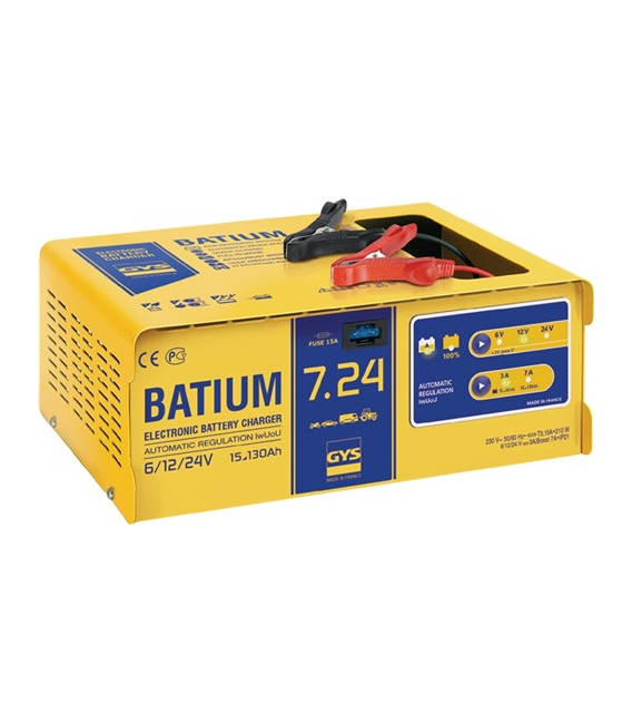 Cargador de baterías batium 7-24 6 / 12 / 24 v efectivo: 11 / aritmético: 3-7 a. GYS